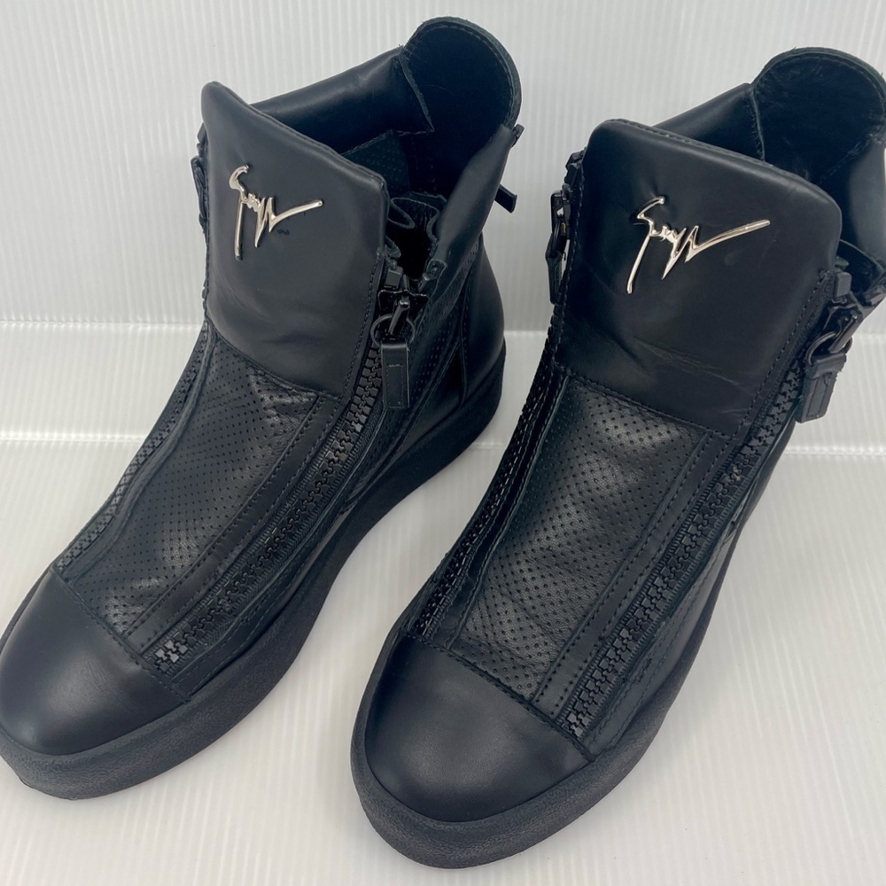 Giuseppe Zanotti High Top Sneakers, Black, Size 37